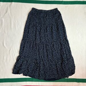 Navy Blue Floral Women's Skirt